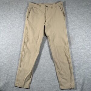 Lululemon Pants Mens 31 Beige Slim Fit Stretch Tech Chino Casual Golf Travel